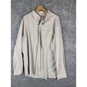 LL Bean Shirt Mens 2XL Chambray Long Sleeve Button Down Comfort Western Oyster